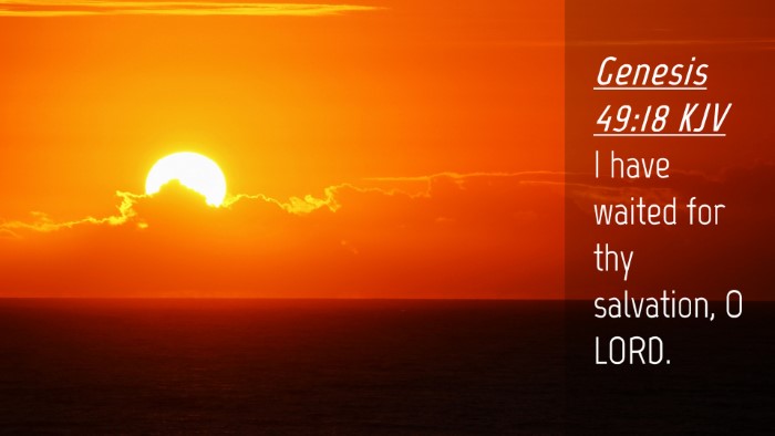 Picture 04 - Genesis 49:18 KJV Desktop Wallpaper - I have waited for thy salvation, O - Desktop Bible Verse Wallpaper