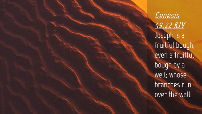 Picture 04 - Genesis 49:22 KJV Desktop Wallpaper - Joseph is a fruitful bough, even a fruitful bough - Desktop Bible Verse Wallpaper