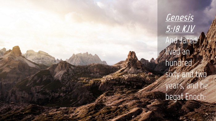 Picture 04 - Genesis 5:18 KJV Desktop Wallpaper - And Jared lived an hundred sixty and two years, - Desktop Bible Verse Wallpaper