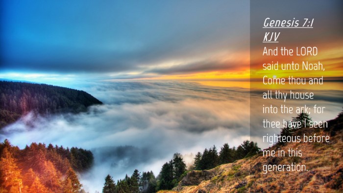 Picture 04 - Genesis 7:1 KJV Desktop Wallpaper - And the LORD said unto Noah, Come thou and all - Desktop Bible Verse Wallpaper