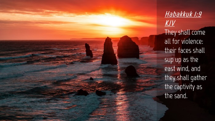 Picture 04 - Habakkuk 1:9 KJV Desktop Wallpaper - They shall come all for violence: their faces - Desktop Bible Verse Wallpaper