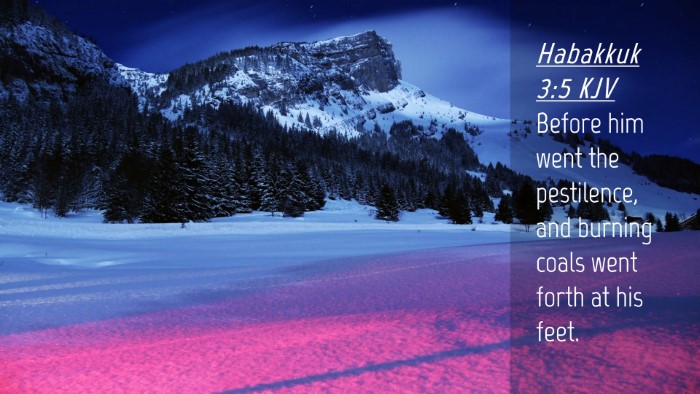 Picture 04 - Habakkuk 3:5 KJV Desktop Wallpaper - Before him went the pestilence, and burning coals - Desktop Bible Verse Wallpaper