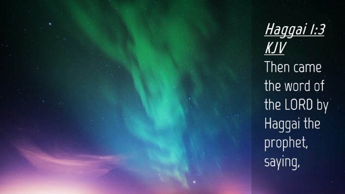 Picture 04 - Haggai 1:3 KJV Desktop Wallpaper - Then came the word of the LORD by Haggai the - Desktop Bible Verse Wallpaper