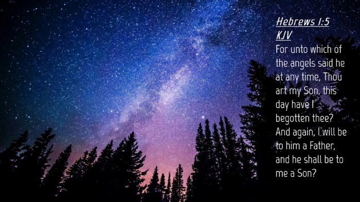 Picture 04 - Hebrews 1:5 KJV Desktop Wallpaper - For unto which of the angels said he at any time, - Desktop Bible Verse Wallpaper