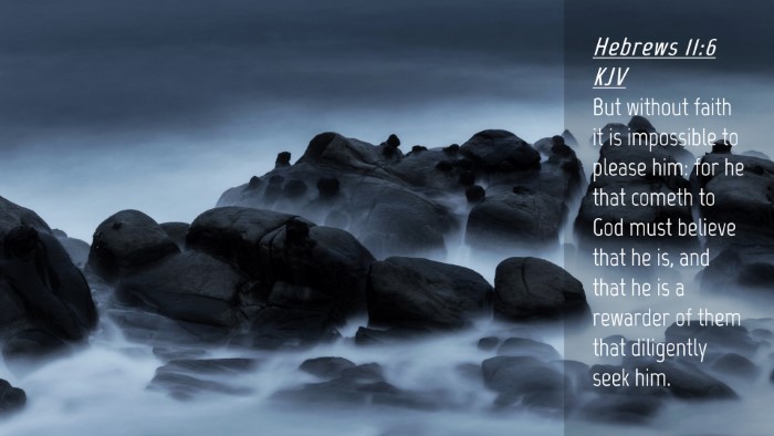 Picture 04 - Hebrews 11:6 KJV Desktop Wallpaper - But without faith it is impossible to please him: - Desktop Bible Verse Wallpaper