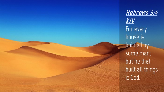 Picture 04 - Hebrews 3:4 KJV Desktop Wallpaper - For every house is builded by some man; but he - Desktop Bible Verse Wallpaper