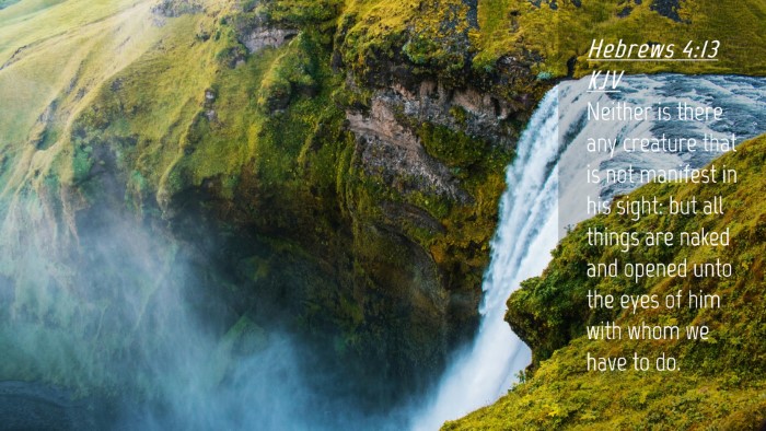 Picture 04 - Hebrews 4:13 KJV Desktop Wallpaper - Neither is there any creature that is not - Desktop Bible Verse Wallpaper