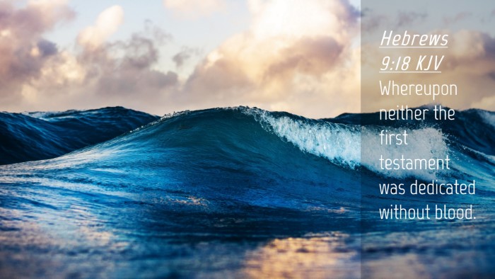 Picture 04 - Hebrews 9:18 KJV Desktop Wallpaper - Whereupon neither the first testament was - Desktop Bible Verse Wallpaper