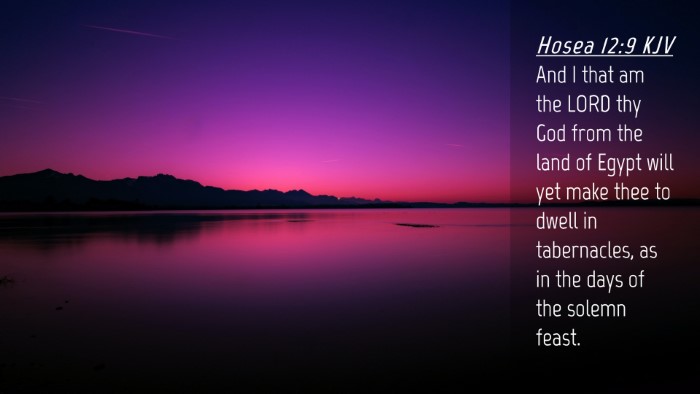 Picture 04 - Hosea 12:9 KJV Desktop Wallpaper - And I that am the LORD thy God from the land of - Desktop Bible Verse Wallpaper