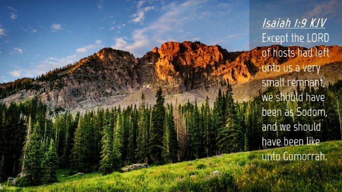 Picture 04 - Isaiah 1:9 KJV Desktop Wallpaper - Except the LORD of hosts had left unto us a very - Desktop Bible Verse Wallpaper