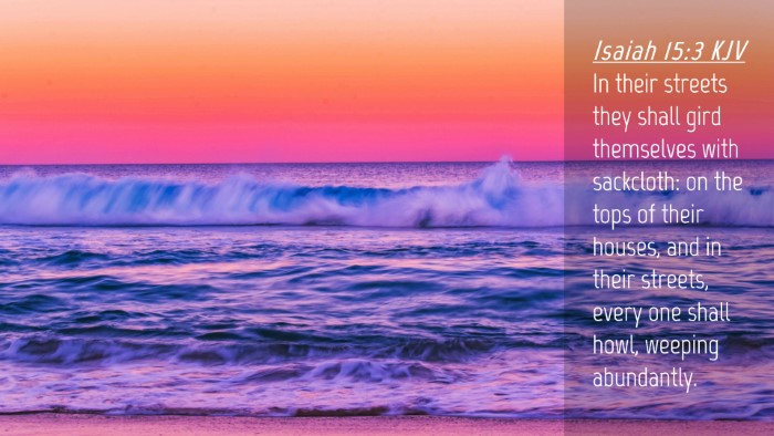 Picture 04 - Isaiah 15:3 KJV Desktop Wallpaper - In their streets they shall gird themselves with - Desktop Bible Verse Wallpaper