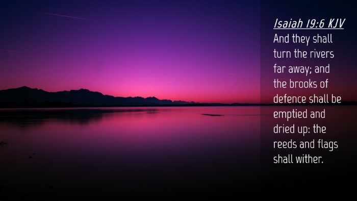 Picture 04 - Isaiah 19:6 KJV Desktop Wallpaper - And they shall turn the rivers far away; and the - Desktop Bible Verse Wallpaper