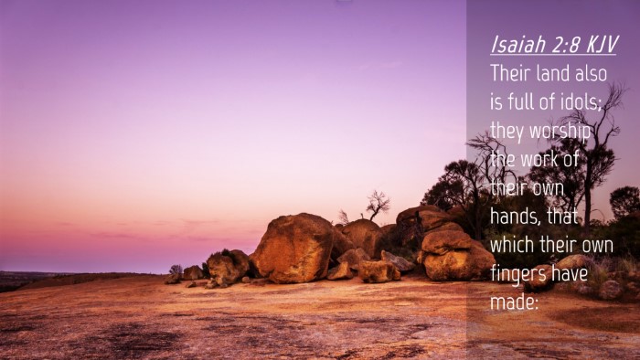 Picture 04 - Isaiah 2:8 KJV Desktop Wallpaper - Their land also is full of idols; they worship - Desktop Bible Verse Wallpaper
