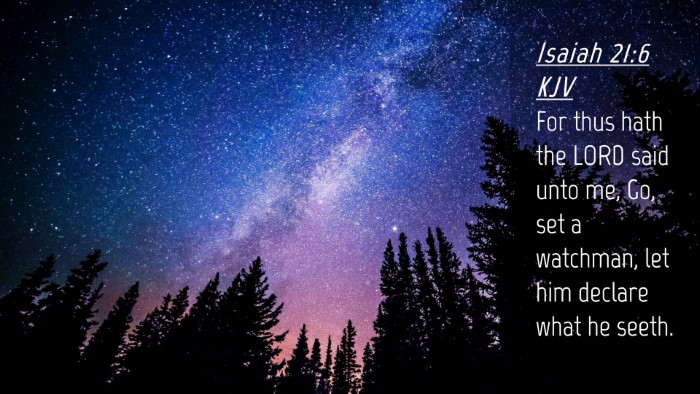 Picture 04 - Isaiah 21:6 KJV Desktop Wallpaper - For thus hath the LORD said unto me, Go, set a - Desktop Bible Verse Wallpaper