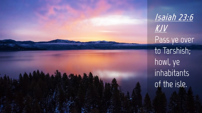 Picture 04 - Isaiah 23:6 KJV Desktop Wallpaper - Pass ye over to Tarshish; howl, ye inhabitants of - Desktop Bible Verse Wallpaper