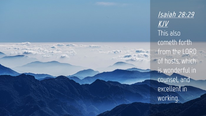 Picture 04 - Isaiah 28:29 KJV Desktop Wallpaper - This also cometh forth from the LORD of hosts, - Desktop Bible Verse Wallpaper