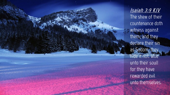 Picture 04 - Isaiah 3:9 KJV Desktop Wallpaper - The shew of their countenance doth witness - Desktop Bible Verse Wallpaper