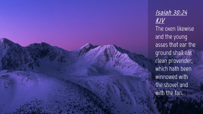 Picture 04 - Isaiah 30:24 KJV Desktop Wallpaper - The oxen likewise and the young asses that ear - Desktop Bible Verse Wallpaper