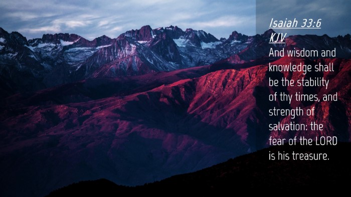 Picture 04 - Isaiah 33:6 KJV Desktop Wallpaper - And wisdom and knowledge shall be the stability - Desktop Bible Verse Wallpaper