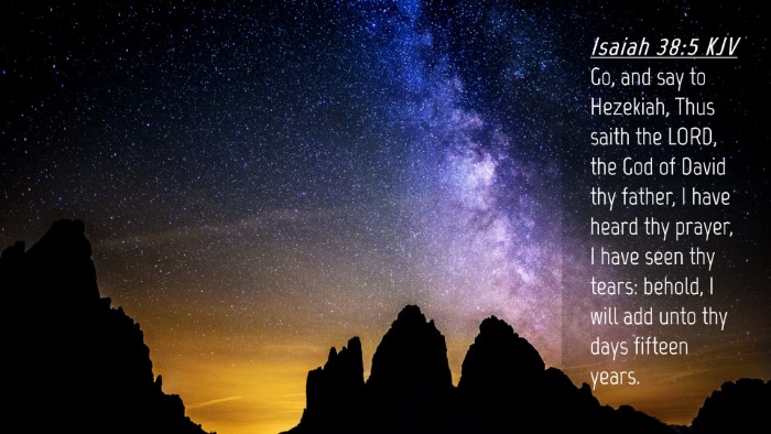Picture 04 - Isaiah 38:5 KJV Desktop Wallpaper - Go, and say to Hezekiah, Thus saith the LORD, the - Desktop Bible Verse Wallpaper