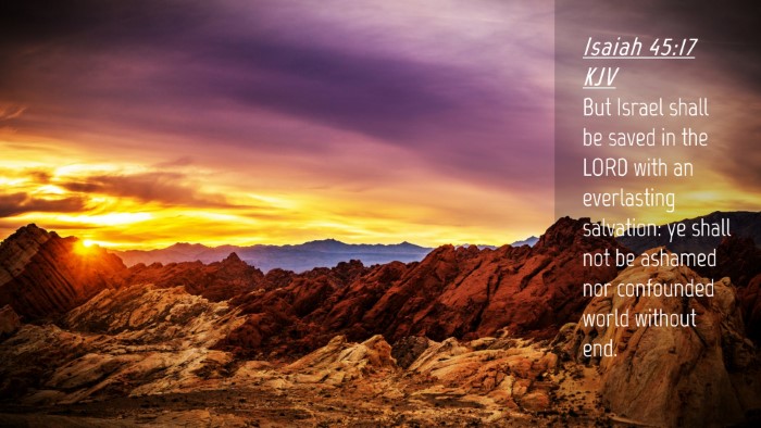 Picture 04 - Isaiah 45:17 KJV Desktop Wallpaper - But Israel shall be saved in the LORD with an - Desktop Bible Verse Wallpaper