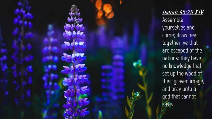 Picture 04 - Isaiah 45:20 KJV Desktop Wallpaper - Assemble yourselves and come; draw near together, - Desktop Bible Verse Wallpaper