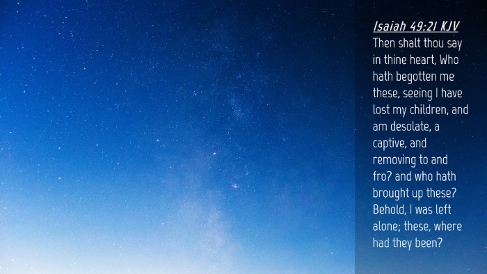 Picture 04 - Isaiah 49:21 KJV Desktop Wallpaper - Then shalt thou say in thine heart, Who hath - Desktop Bible Verse Wallpaper