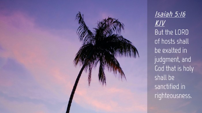 Picture 04 - Isaiah 5:16 KJV Desktop Wallpaper - But the LORD of hosts shall be exalted in - Desktop Bible Verse Wallpaper
