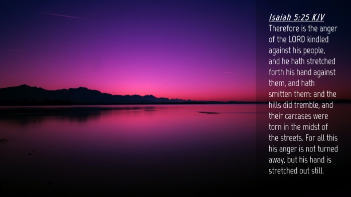 Picture 04 - Isaiah 5:25 KJV Desktop Wallpaper - Therefore is the anger of the LORD kindled - Desktop Bible Verse Wallpaper