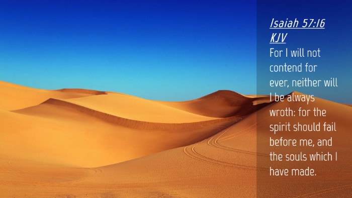 Picture 04 - Isaiah 57:16 KJV Desktop Wallpaper - For I will not contend for ever, neither will I - Desktop Bible Verse Wallpaper