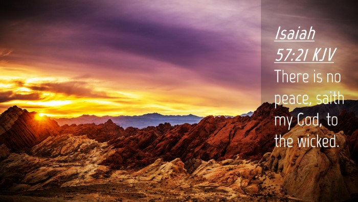 Picture 04 - Isaiah 57:21 KJV Desktop Wallpaper - There is no peace, saith my God, to the - Desktop Bible Verse Wallpaper