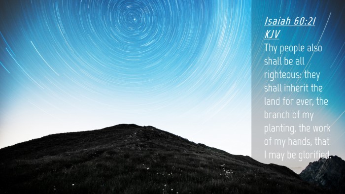 Picture 04 - Isaiah 60:21 KJV Desktop Wallpaper - Thy people also shall be all righteous: they - Desktop Bible Verse Wallpaper