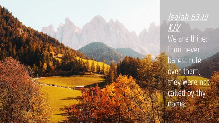 Picture 04 - Isaiah 63:19 KJV Desktop Wallpaper - We are thine: thou never barest rule over them; - Desktop Bible Verse Wallpaper