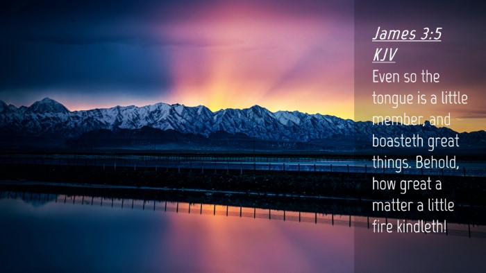 Picture 04 - James 3:5 KJV Desktop Wallpaper - Even so the tongue is a little member, and - Desktop Bible Verse Wallpaper