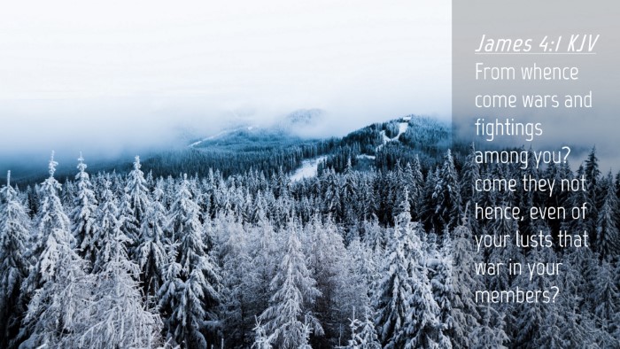 Picture 04 - James 4:1 KJV Desktop Wallpaper - From whence come wars and fightings among you? - Desktop Bible Verse Wallpaper