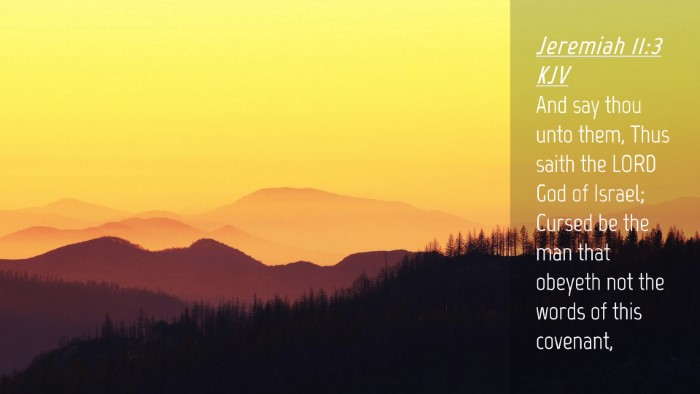 Picture 04 - Jeremiah 11:3 KJV Desktop Wallpaper - And say thou unto them, Thus saith the LORD God - Desktop Bible Verse Wallpaper