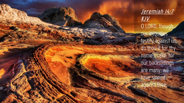 Picture 04 - Jeremiah 14:7 KJV Desktop Wallpaper - O LORD, though our iniquities testify against us, - Desktop Bible Verse Wallpaper