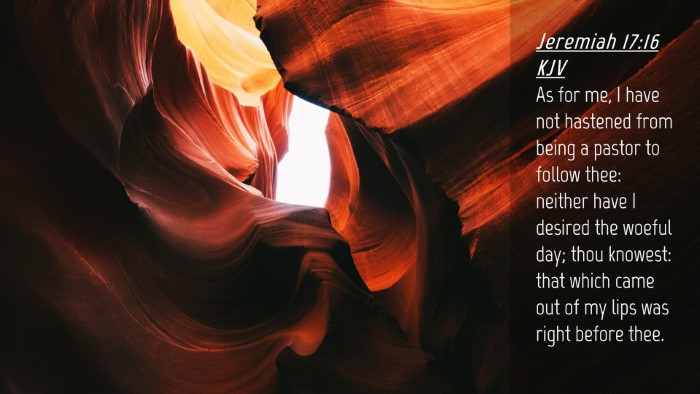 Picture 04 - Jeremiah 17:16 KJV Desktop Wallpaper - As for me, I have not hastened from being a - Desktop Bible Verse Wallpaper