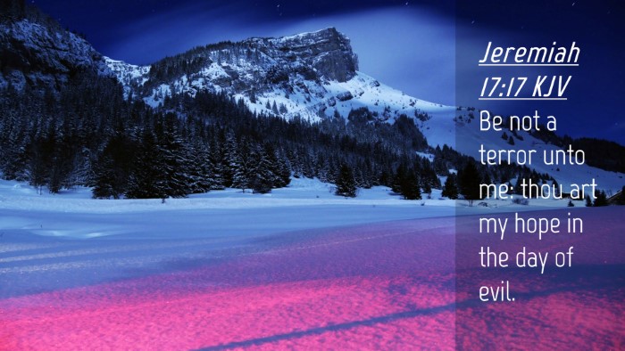 Picture 04 - Jeremiah 17:17 KJV Desktop Wallpaper - Be not a terror unto me: thou art my hope in the - Desktop Bible Verse Wallpaper