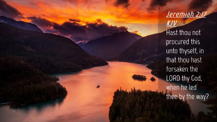 Picture 04 - Jeremiah 2:17 KJV Desktop Wallpaper - Hast thou not procured this unto thyself, in that - Desktop Bible Verse Wallpaper