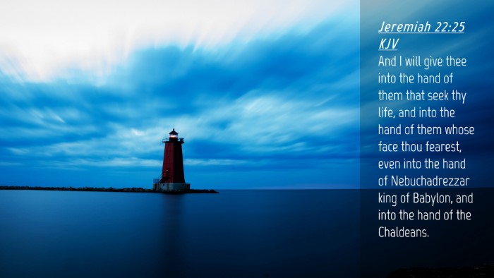 Picture 04 - Jeremiah 22:25 KJV Desktop Wallpaper - And I will give thee into the hand of them that - Desktop Bible Verse Wallpaper