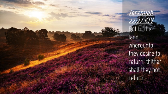 Picture 04 - Jeremiah 22:27 KJV Desktop Wallpaper - But to the land whereunto they desire to return, - Desktop Bible Verse Wallpaper