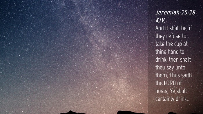 Picture 04 - Jeremiah 25:28 KJV Desktop Wallpaper - And it shall be, if they refuse to take the cup - Desktop Bible Verse Wallpaper