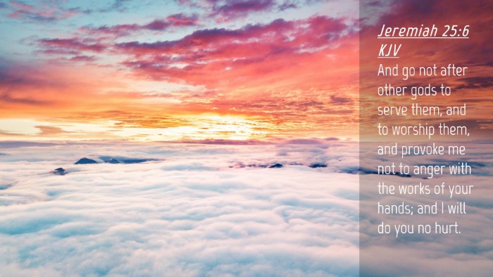 Picture 04 - Jeremiah 25:6 KJV Desktop Wallpaper - And go not after other gods to serve them, and to - Desktop Bible Verse Wallpaper