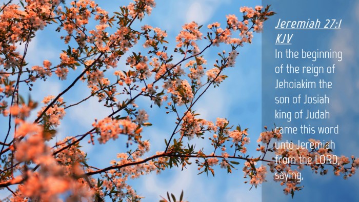 Picture 04 - Jeremiah 27:1 KJV Desktop Wallpaper - In the beginning of the reign of Jehoiakim the - Desktop Bible Verse Wallpaper