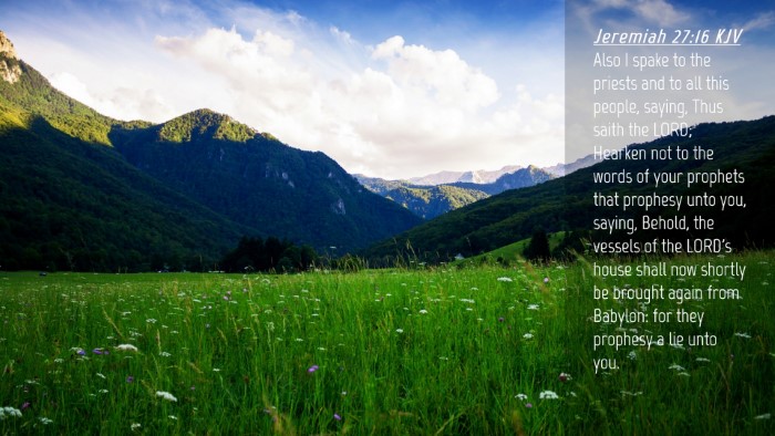 Picture 04 - Jeremiah 27:16 KJV Desktop Wallpaper - Also I spake to the priests and to all this - Desktop Bible Verse Wallpaper