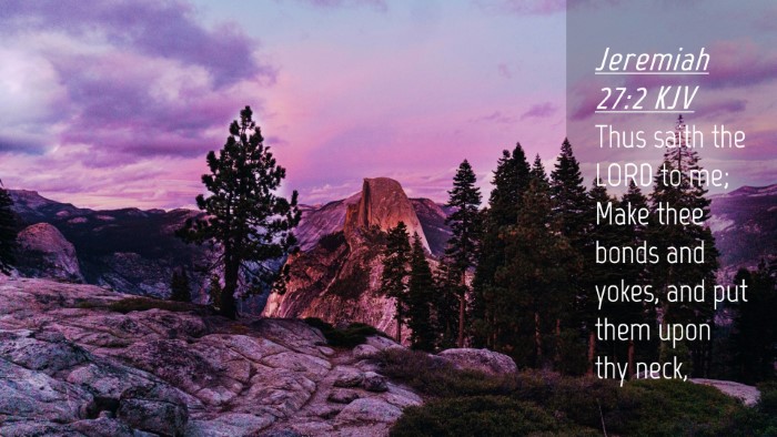Picture 04 - Jeremiah 27:2 KJV Desktop Wallpaper - Thus saith the LORD to me; Make thee bonds and - Desktop Bible Verse Wallpaper