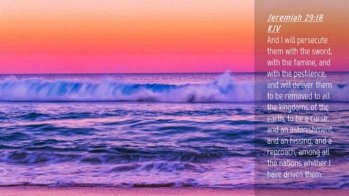 Picture 04 - Jeremiah 29:18 KJV Desktop Wallpaper - And I will persecute them with the sword, with - Desktop Bible Verse Wallpaper