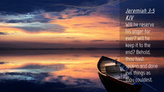 Picture 04 - Jeremiah 3:5 KJV Desktop Wallpaper - Will he reserve his anger for ever? will he keep - Desktop Bible Verse Wallpaper
