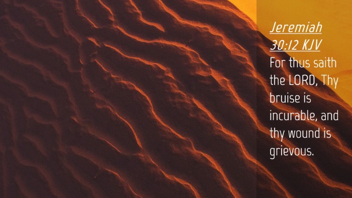 Picture 04 - Jeremiah 30:12 KJV Desktop Wallpaper - For thus saith the LORD, Thy bruise is incurable, - Desktop Bible Verse Wallpaper